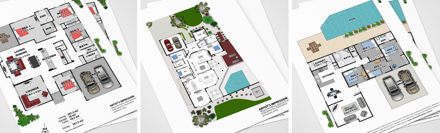 Floor plans for real estate marketing